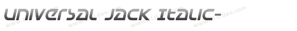 Universal Jack Italic字体转换